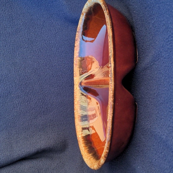 Vintage H.P. CO USA Hull Pottery Brown Drip Divided Serving Dish Oven Pr… - Picture 3 of 9